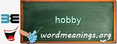 WordMeaning blackboard for hobby